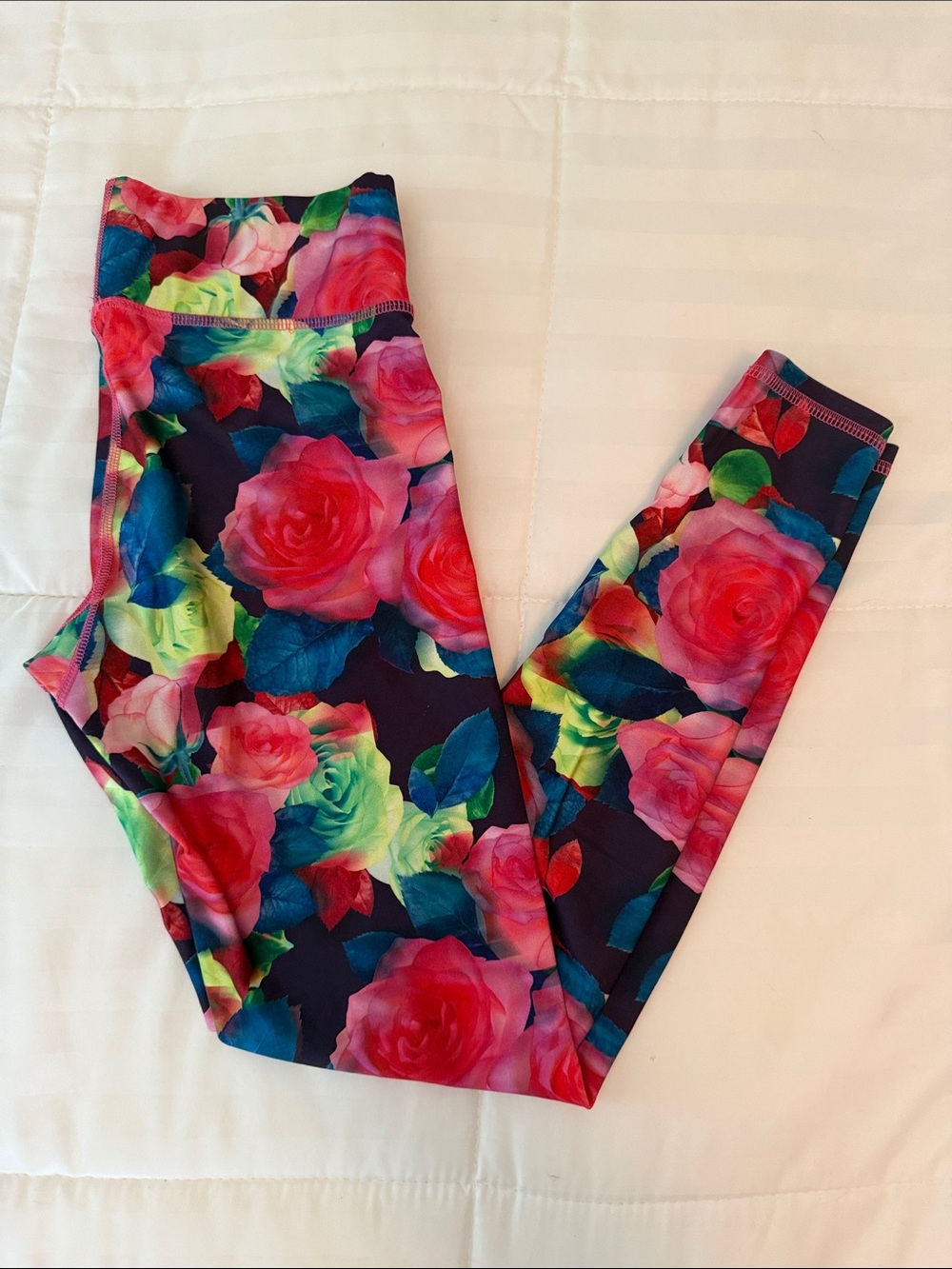 Terez Floral Print Leggings - Pink Multi